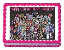 MONSTER HIGH edible party cake decoration cake topper cake image frosting sheet - £7.70 GBP