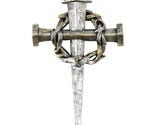 Lent Nails &amp; Crown of Thorns Wall Cross 8&quot;H Resin &quot;Pray Fast Give&quot; Catho... - £20.02 GBP