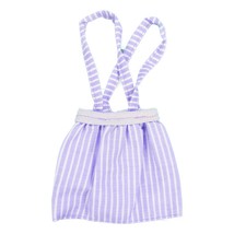 Vintage 1989 Barbie Fashion Finds Purple Skirt Dress Striped Suspenders ... - $5.99