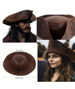 Unisex Hat for Adult Halloween Colonial Vegan Leather Tricorn Costume - $26.83 CAD