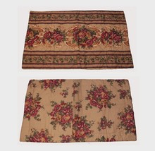 2 VTG JCP Regency Floral Shabby Roses Scroll Quilted Contrast KING Shams Used? - £29.56 GBP