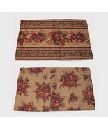 2 VTG JCP Regency Floral Shabby Roses Scroll Quilted Contrast KING Shams... - $36.99