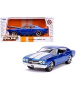 1970 Chevrolet Chevelle SS Candy Blue with White Stripes "Bigtime Muscle" 1/24 - $40.49