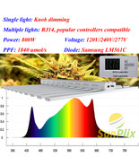 SunPlix 800W 10 Bar 1840 PPF Full Spectrum LED Grow Light, Samsung Diode... - £474.08 GBP+