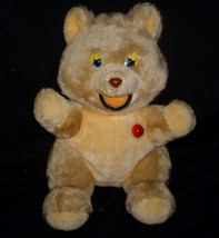 17&quot; Big Vintage Justen Prod Brown Teddy Bear Stuffed Animal Plush Toy Tan Taiwan - £14.87 GBP