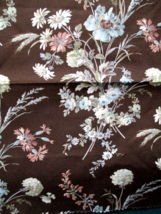 Fabric Red Rooster &quot;Wildflowers&quot; 6 Pcs Brown Pale Blue Abstract Floral $5.50 - £4.29 GBP
