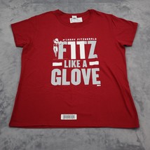 Gildan Shirt Womens 2XL Red Short Sleeve Crew Neck Pullover Heavy Cotton T Shirt - £18.11 GBP