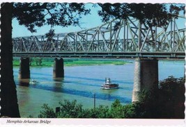 Arkansas Tennessee Postcard Memphis Arkansas Bridge 1949 - $2.07