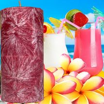 Tahitian Frangipani Scented Palm Wax Pillar Candle Hand Poured - £19.98 GBP+