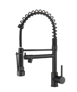 Black Kitchen Faucet: Pull-Down Sprayer, Single Handle - $184.62 CAD