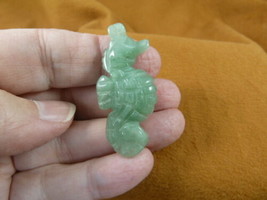 (Y-SEAH-565) little GREEN Seahorse sea GEM gemstone carving aquarium horse - £11.03 GBP