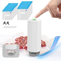 Sous Vide Bags &amp; Electric Mini Vacuum Sealer Machine, Portable Sous Vide... - £36.72 GBP