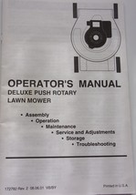 Vintage Deluxe Push Rotary Lawn Mower Operator’s Manual 1982 - £3.98 GBP