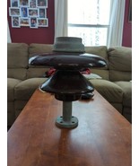 Huge Brown Porcelain Insulator with metal base 15&quot; Dia 41 lbs Heavy - €119,75 EUR