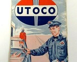 1957 State Road Map Utoco Oil Gas Utah Oil Refining Company - $9.76