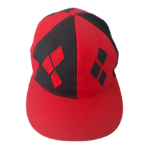 DC Comics Originals Harley Quinn Red &amp; Black Baseball Hat Cap Adjustable Snapbac - £9.38 GBP