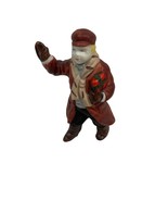 Vintage Christmas Village Man with Gift Hand Painted Porcelain Figurine - £6.57 GBP