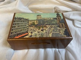 Swiss Musical Movement Wood Trinket Box.  Swedish Rhapsody - $18.95