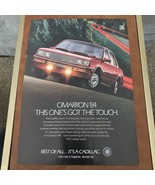 1984 Cadillac Cimarron Red Sedan Bucket Seats Twisty Road Photo VINTAGE ... - $10.40