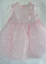 Rare Editions Fancy Formal Baby Pink Dress Girls 18 Months EUC - $9.89