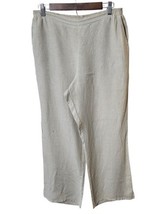 Match Point Made In USA 10O% Linen Cropped Wide Leg Pants Lagenlook Boho... - $34.25