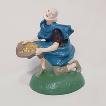 Nativity Kneeling Shepard Blue Gold Christmas Hand Painted Atlantic Mold  5&quot; - £11.21 GBP