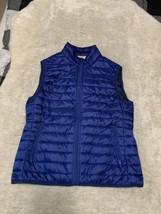 Brooks Brothers Red Fleece Puffer Vest Mens Large Blue Full Zip Lightweight - $34.64