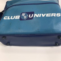 Vtg 70&#39;s Naugahyde Travel Bag Club Universe Unitours Travel Bag Blue Footed - £22.23 GBP