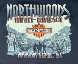 2013 Men&#39;s Harley Davidson T-Shirt Black Northwoods Arbor Vitae - Size L... - $29.02