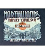 2013 Men&#39;s Harley Davidson T-Shirt Black Northwoods Arbor Vitae - Size L... - £22.76 GBP