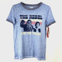 Star Wars Ringer T Shirt Womens Size Small Fifth Sun Han Solo and Chewbacca NWT - £12.86 GBP