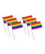 Rainbow Pride 4x6 Inch Stick Flag - $5.47 CAD