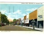 Washington Street Greenville Mississippi Postcard 1949 Business District - £14.27 GBP