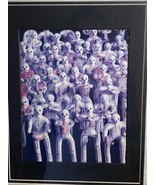 Mummy Skeleton Jamboree Art Scary Weird silver frame 17”x22” Horror Hall... - £46.40 GBP
