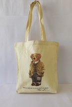 Polo Ralph Lauren Polo Bear Cotton Canvas Tote Bag WORLDWIDE SHIPPING FT... - $64.35