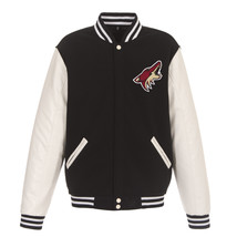 NHL Arizona Coyotes Reversible Fleece Jacket PVC Sleeves 2 Front Logos  JH Desig - $119.99