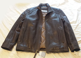 Marc New York by ANDREW MARC Norman Brown Leather Jacket size M - £344.86 GBP