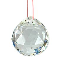 FENG SHUI HANGING CRYSTAL BALL Clear Faceted Sphere Sun Catcher Rainbow ... - $6.95+
