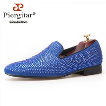 New Luxury brands full rhinestone handmade men loafers wedding and party men sho - £176.91 GBP