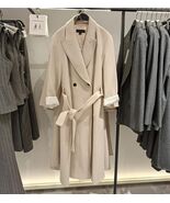 ZARA BNWT 2025. BEIGE LONG WOOL LONG COAT BELTED. 8471/175/710 - €158,99 EUR
