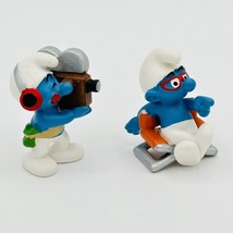 Movie Smurfs Camera &amp; Director Smurf Pvc Figures Lot By Schleich Germany - £11.06 GBP