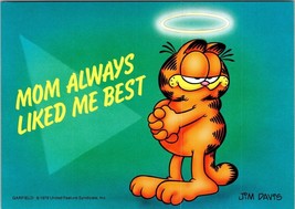 Mom Always liked Me Best Halo Postcard Garfield the Cat Cartoon Comic - £4.49 GBP