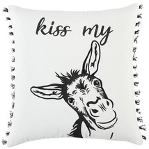 Black and White Humorous Donkey Throw Pillow - $1,204.80 MXN