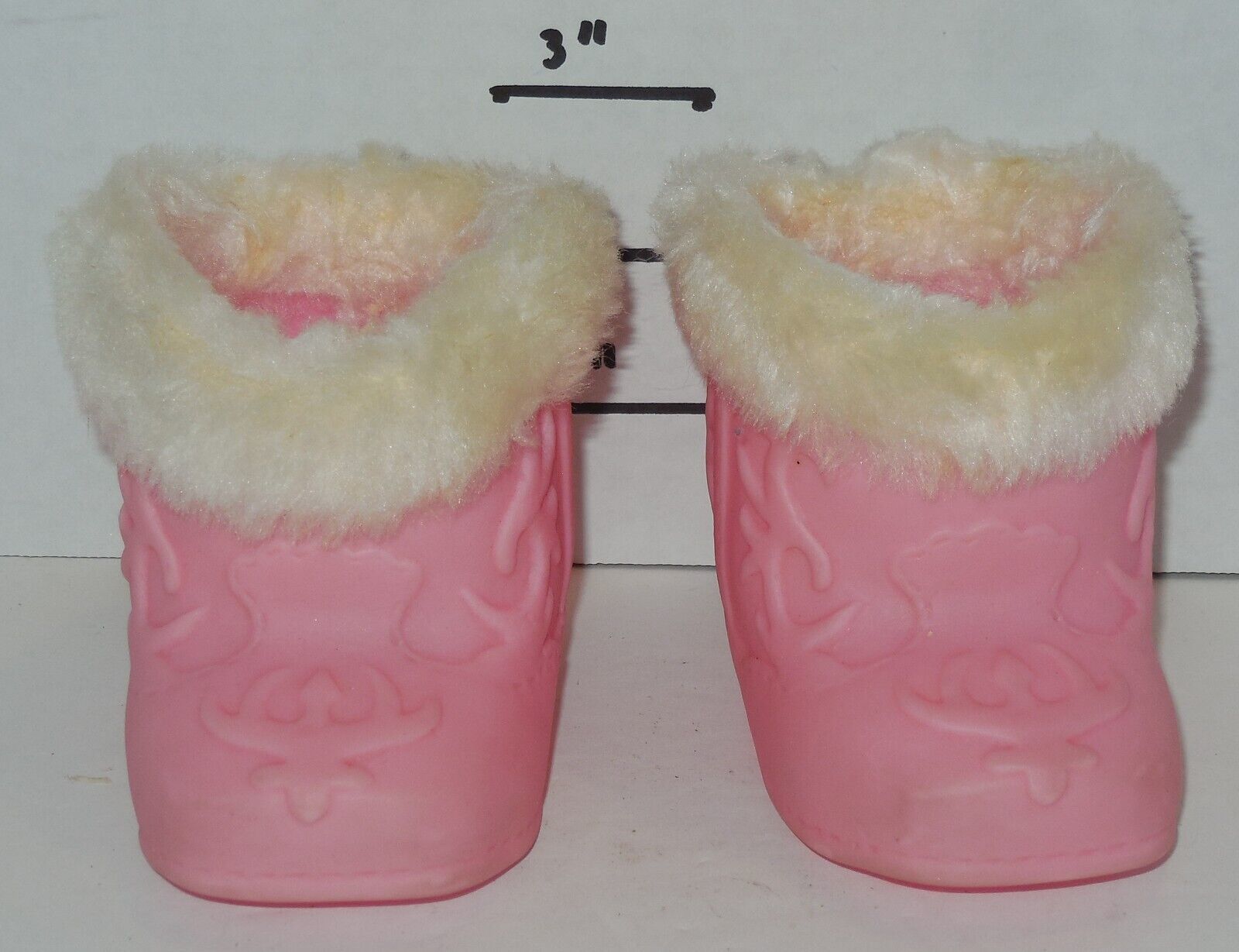 Primary image for 1980's Coleco Cabbage Patch Kids Pink Fury Boots Shoes CPK Xavier Roberts OAA