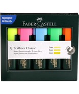 Faber Castell Faber Castell Textliner, Assorted Colours Pack Of 5 Multic... - $16.07 CAD