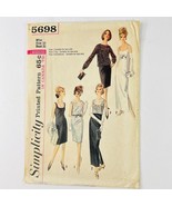 Vintage 1964 Simplicity Printed Pattern 5698 Miss 65c Size 10 Bust 31 Cut - £19.66 GBP