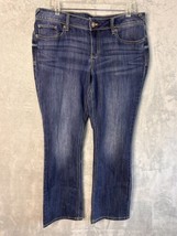 Maurices Low Rise Flare Bootcut Jeans Women&#39;s Size 14 long dark wash - $17.99