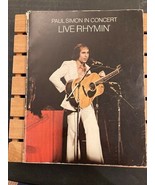 Paul Simon In Concert Live Rhymin' Sheet Music 1974 Piano Vocal Guitar. - $9.05