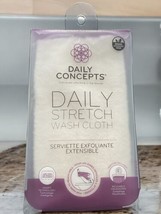 NEW Daily Concepts Daily Stretch Wash Cloth WHITE Organic Vegan Biodegra... - £9.04 GBP