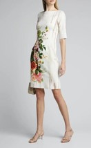 Rickie Freeman For Teri Jon Dress Floral Print Elbow-Sleeve Scuba Size 10 - £133.78 GBP
